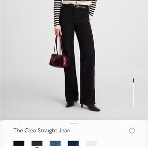 Madewell Black The Cleo Straight-Leg Jeans